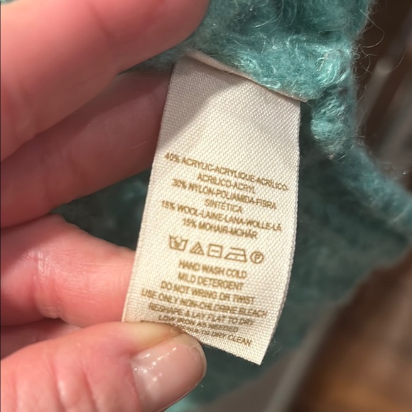 Mint Green Cable Knit Sweater - Picture 5 of 6